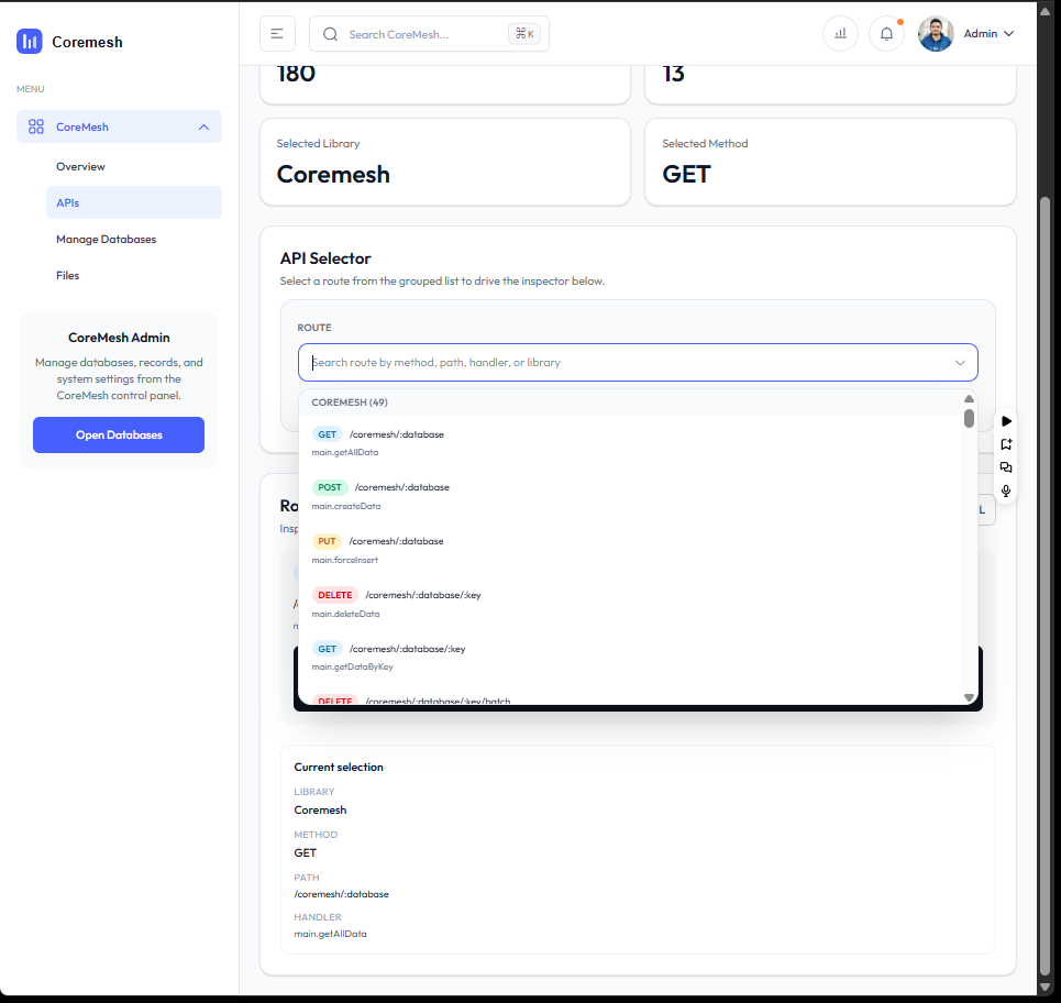 Coremesh data pipeline screenshot 1